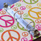 Peace Sign 3 Ring Binders - Full Wrap - 1" - DETAIL
