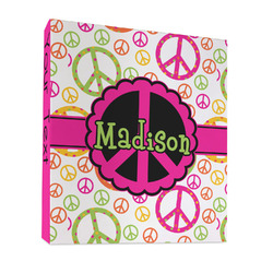 Peace Sign 3 Ring Binder - Full Wrap - 1" (Personalized)
