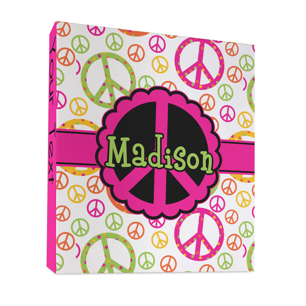 Custom Peace Sign 3 Ring Binder - Full Wrap - 1" (Personalized)