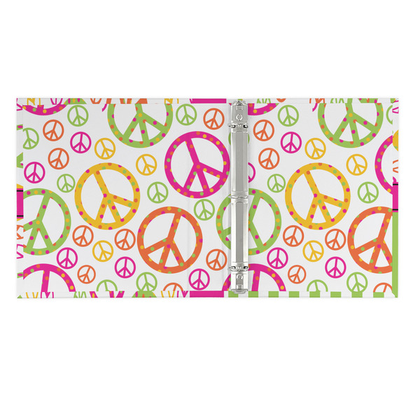 Peace Sign 3 Ring Binders - Full Wrap - 1" - OPEN INSIDE