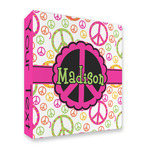 Peace Sign 3 Ring Binder - Full Wrap - 2" (Personalized)