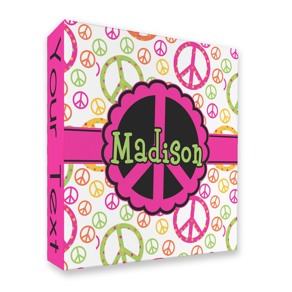 Custom Peace Sign 3 Ring Binder - Full Wrap - 2" (Personalized)
