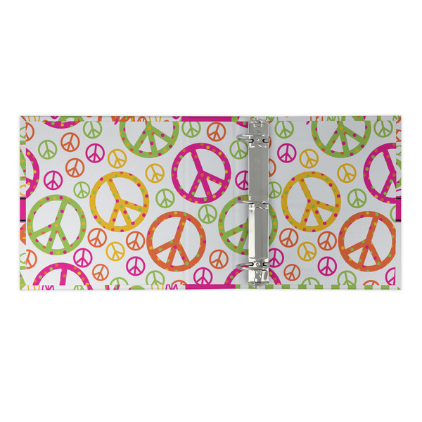 Peace Sign 3 Ring Binders - Full Wrap - 2" - OPEN INSIDE