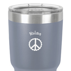Peace Sign 30 oz Stainless Steel Tumbler - Grey - Single-Sided (Personalized)