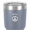 Peace Sign 30 oz Stainless Steel Ringneck Tumbler - Grey - Close Up