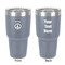 Peace Sign 30 oz Stainless Steel Tumbler - Grey - Double-Sided (Personalized)