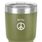 Peace Sign 30 oz Stainless Steel Ringneck Tumbler - Olive - Close Up