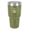 Peace Sign 30 oz Stainless Steel Ringneck Tumbler - Olive - Front