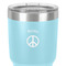 Peace Sign 30 oz Stainless Steel Ringneck Tumbler - Teal - Close Up
