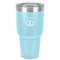 Peace Sign 30 oz Stainless Steel Ringneck Tumbler - Teal - Front