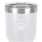 Peace Sign 30 oz Stainless Steel Ringneck Tumbler - White - Close Up