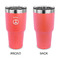 Peace Sign 30 oz Stainless Steel Ringneck Tumblers - Coral - Single Sided - APPROVAL