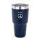 Peace Sign 30 oz Stainless Steel Ringneck Tumblers - Navy - FRONT