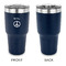 Peace Sign 30 oz Stainless Steel Ringneck Tumblers - Navy - Single Sided - APPROVAL