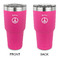 Peace Sign 30 oz Stainless Steel Ringneck Tumblers - Pink - Double Sided - APPROVAL