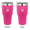 Peace Sign 30 oz Stainless Steel Tumbler - Pink - Double Sided (Personalized)