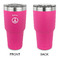 Peace Sign 30 oz Stainless Steel Ringneck Tumblers - Pink - Single Sided - APPROVAL