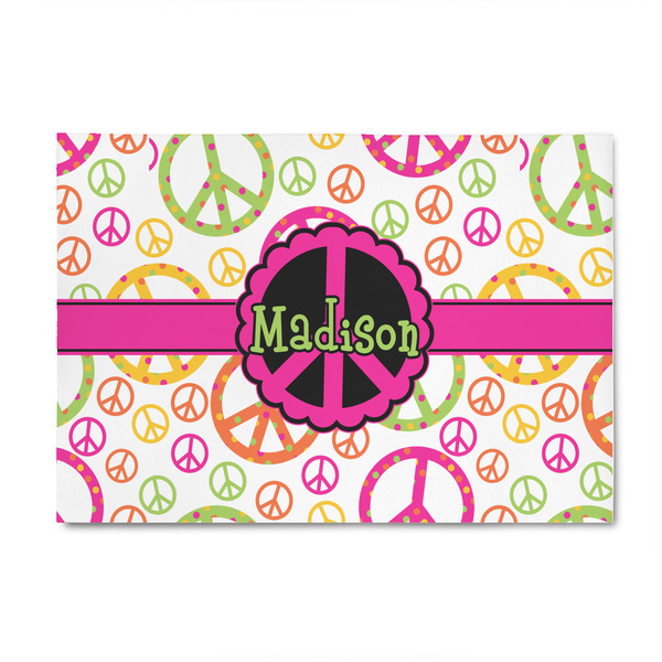 Custom Peace Sign 4' x 6' Indoor Area Rug (Personalized)