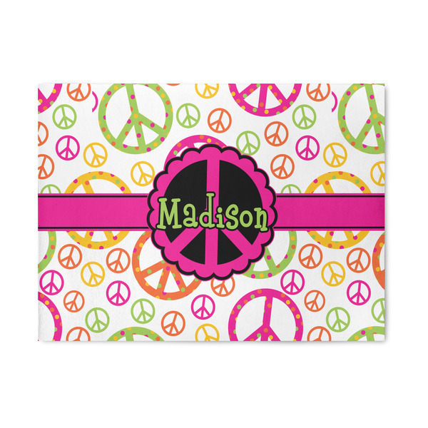 Custom Peace Sign 5' x 7' Indoor Area Rug (Personalized)