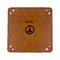 Peace Sign 6" x 6" Leatherette Snap Up Tray - FLAT FRONT