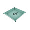 Peace Sign 6" x 6" Teal Leatherette Snap Up Tray - CHILD MAIN