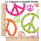 Peace Sign 6x6 Swatch of Fabric