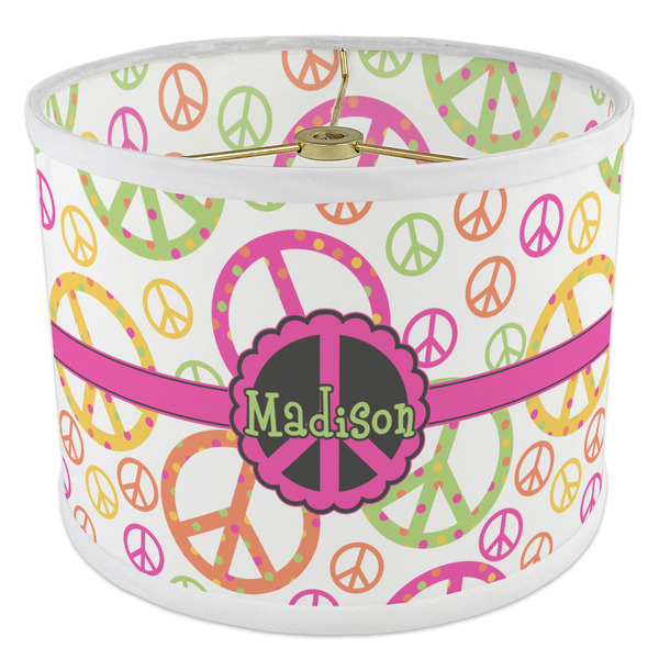 Peace Sign 8" Drum Lampshade - ANGLE Poly-Film