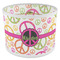 Peace Sign 8" Drum Lampshade - ANGLE Poly-Film