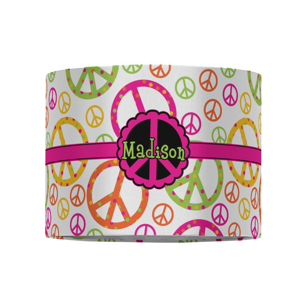 Peace Sign 8" Drum Lampshade - FRONT (Fabric)