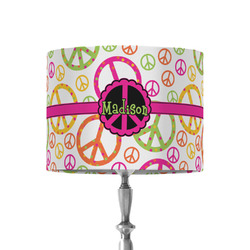 Peace Sign 8" Drum Lamp Shade - Fabric (Personalized)