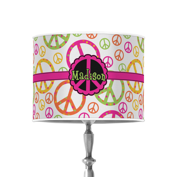Custom Peace Sign 8" Drum Lamp Shade - Poly-film (Personalized)