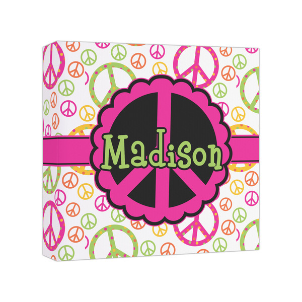 Custom Peace Sign Canvas Print - 8x8 (Personalized)