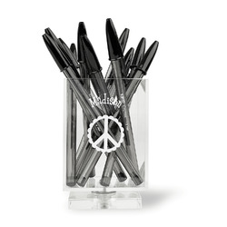 Peace Sign Acrylic Pen Holder (Personalized)