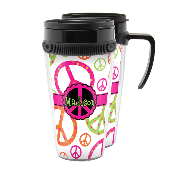 Custom Peace Sign Acrylic Travel Mug (Personalized)
