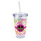 Peace Sign 16oz Double Wall Acrylic Tumbler with Lid & Straw - Full Print (Personalized)