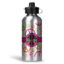 Peace Sign Water Bottles - 20 oz - Aluminum (Personalized)