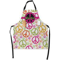 Peace Sign Apron With Pockets w/ Name or Text