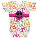 Peace Sign Baby Bodysuit 3-6 (Personalized)