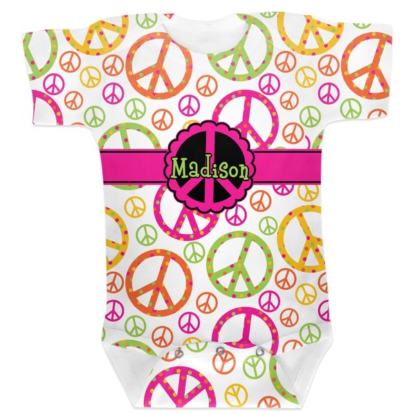 Custom Peace Sign Baby Bodysuit (Personalized)