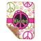Peace Sign Baby Sherpa Blanket - Corner Showing Soft