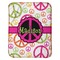 Peace Sign Baby Sherpa Blanket - Flat