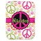 Peace Sign Baby Swaddling Blanket - Flat