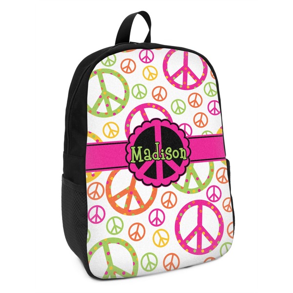 Custom Peace Sign Kids Backpack (Personalized)