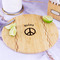 Peace Sign Bamboo Cutting Board - In Context