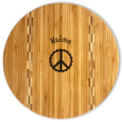 Peace Sign Bamboo Cutting Board (Personalized)