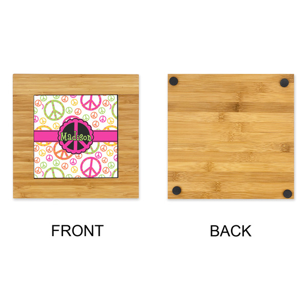 Peace Sign Bamboo Trivet with 6" Tile - APPROVAL