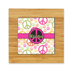 Peace Sign Bamboo Trivet with Ceramic Tile Insert (Personalized)