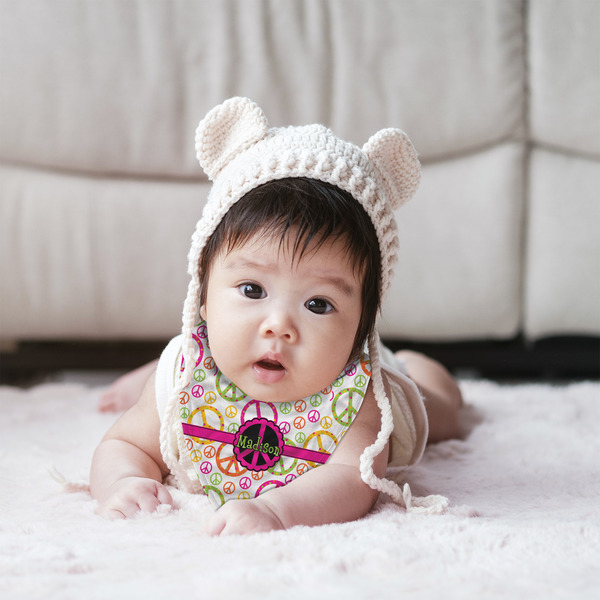 Peace Sign Bandana Bib - (Lifestyle 2 girl)