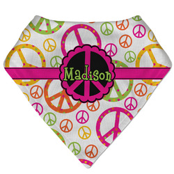 Peace Sign Bandana Bib (Personalized)