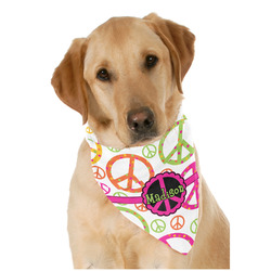 Peace Sign Dog Bandana Scarf w/ Name or Text